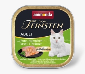 מעדן אנימונדה ללא דגנים לחתולים בטעם הודו, חזה עוף ועשבי תיבול  100 גרם 