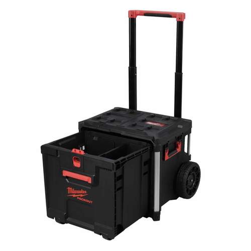 עגלת מגירה על גלגלים עם מוט טלסקופי PACKOUT™ מבית milwaukee