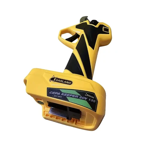 מזמרה חשמלית נטענת Garland Cepa Keeper 20V גוף בלבד – מבט על גוף הכלי עם תושבת סוללה תחתונה.