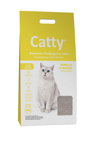 קטי חול מתגבש לחתול ניחוח וניל 8.5 ק"ג