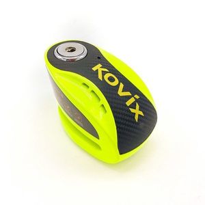 מנעול דיסק עם אזעקה 10 מ"מ קוביקס שחור צהוב - KOVIX KNX10 DISC LOCK