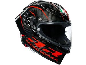 קסדת AGV דגם PISTA GPRR צבע PERFORMANCE CARBON אדום - תקן E2206