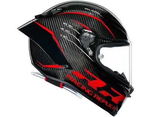                                      קסדת AGV דגם PISTA GPRR צבע PERFORMANCE CARBON אדום - תקן E2206                                 