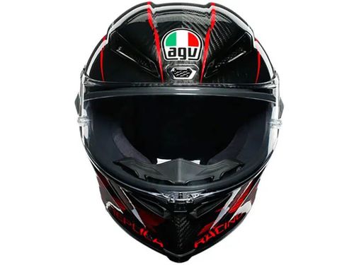                                      קסדת AGV דגם PISTA GPRR צבע PERFORMANCE CARBON אדום - תקן E2206                                 