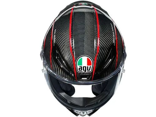                                      קסדת AGV דגם PISTA GPRR צבע PERFORMANCE CARBON אדום - תקן E2206                                 