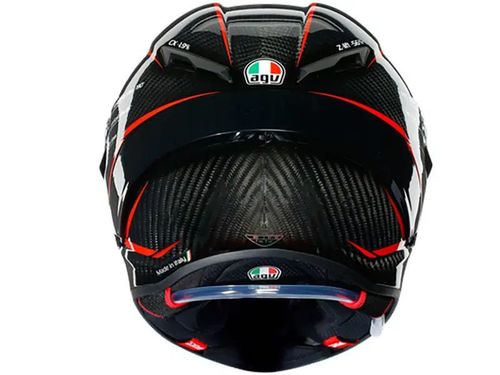                                      קסדת AGV דגם PISTA GPRR צבע PERFORMANCE CARBON אדום - תקן E2206                                 