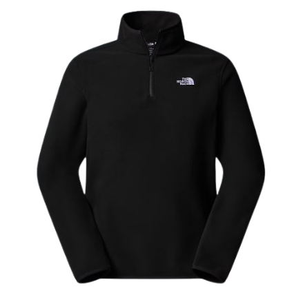 חולצת מיקרופליז גברים GLACIER 100 1/4 ZIP Black 