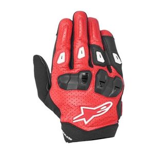 כפפות רכיבה עור אלפינסטארס אדום שחור לבן ALPINESTARS SP X7