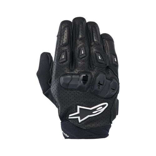 כפפות רכיבה עור אלפינסטארס שחור לבן ALPINESTARS SP X7