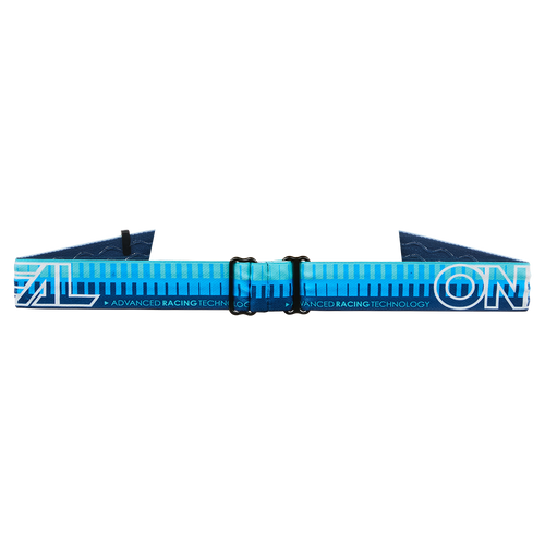 משקפי אופנוע O'Neal B-10 STRIPED דגם 6029-033 בצבע כחול עם עדשה Radium blue - משקפיים עם מסגרת קלאסית, ציפוי נגד אדים, רצועה מתכווננת ותקן EN 1938 לרכיבת MX ו-MTB בטוחה