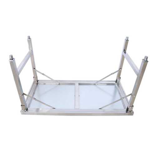  שולחן נירוסטה מתקפל 1800X600X850 מ
