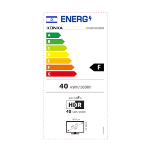 טלוויזה "40 קונקה LED FULL HD דגם KONKA GOOGLE TV KDG40XR683ANT