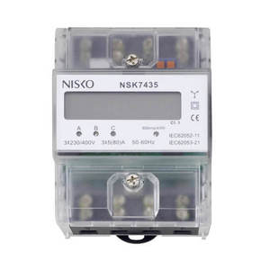 מונה דיגיטלי שקוף לפס דין תלת פאזי 4 מודול NSK7435-3P 80A Nisko