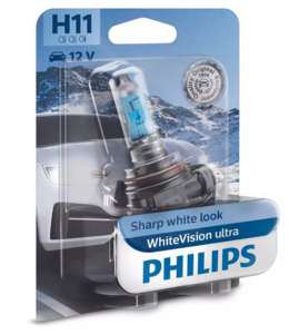 מנורה ראשית H11 WHITEVISION ULTRA Philips 55W +60%