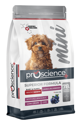 פרו סיינס מיני גורים לכלב גזע קטן כבש ואוכמניות 2 ק&quot;ג Pro Science