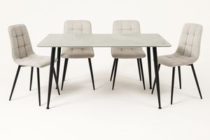 סט שולחן אוכל מקרמיקה + כסאות