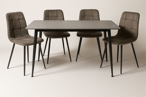 סט שולחן אוכל מקרמיקה + כסאות