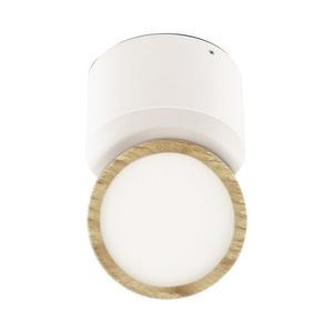 צילינדר TWIST 7W 3CCT גוף לבן עם עץ Nisko