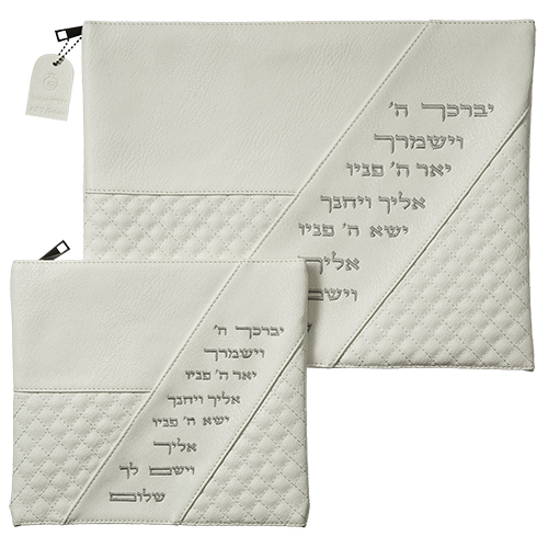 סט טלית תפילין דמוי עור "יברכך"