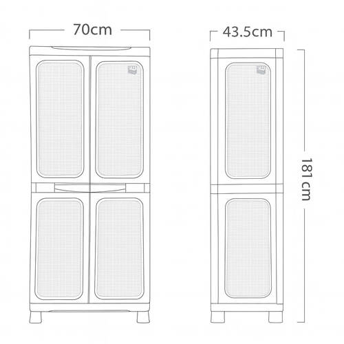 ארון אחסון מפלסטיק דגם דניאל