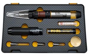 IRODA PRO 120K - מלחם גז מקצועי 30W-125W הצתה אלקטרונית במארז כולל ראשים מתחלפים ת. טאיוון