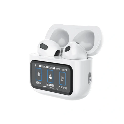 אוזניות Bluetooth אלחוטיות WiWU T23 עם מסך תצוגה, מגע חכם וזיהוי אוזן אוטומטי
