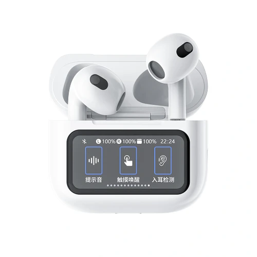 אוזניות Bluetooth אלחוטיות WiWU T23 עם מסך תצוגה, מגע חכם וזיהוי אוזן אוטומטי
