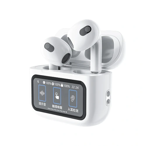 אוזניות Bluetooth אלחוטיות WiWU T23 עם מסך תצוגה, מגע חכם וזיהוי אוזן אוטומטי