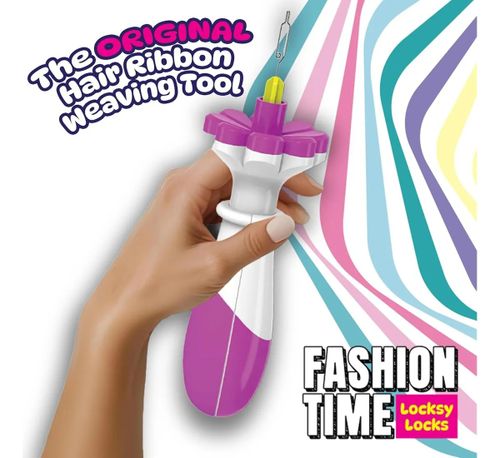 ערכת קישוט ועיצוב שיער לוקסי לוק Fashion Time עם מכשיר שזירה סרטים מנצנצים