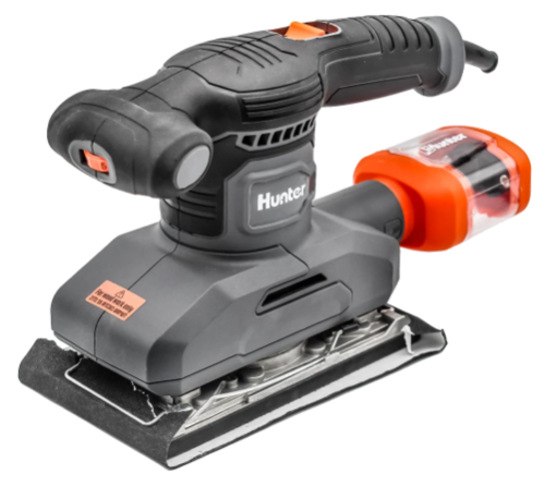 מלטשת מלבנית 260W לעץ עם מיכל איסוף נסורת - HUNTER