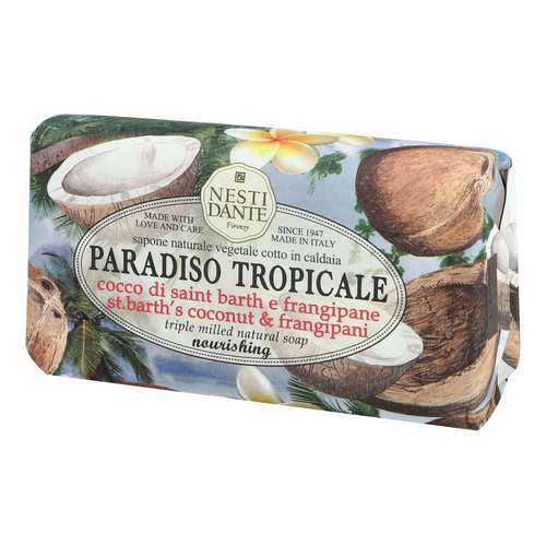 סבון מוצק טבעי - קוקוס ופלומריה 250 גרם | Paradiso Tropicale st.barth's coconut & frangipani