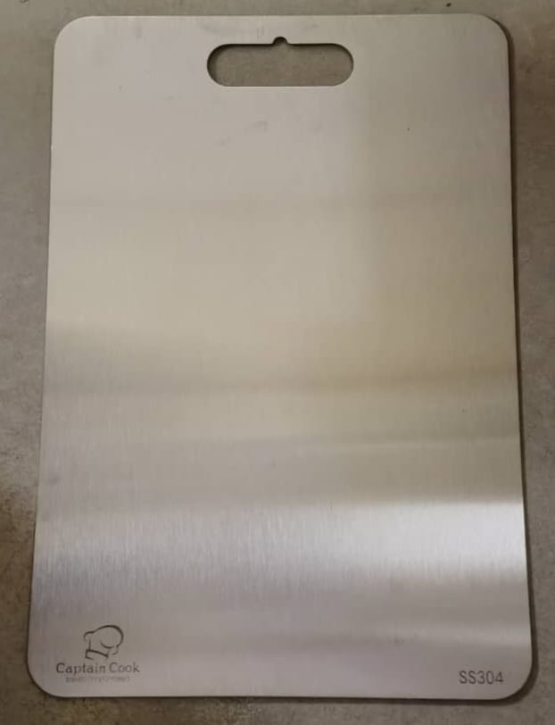 משטח חיתוך נירוסטה אנטי בקטריאלי 23*34 ס"מ