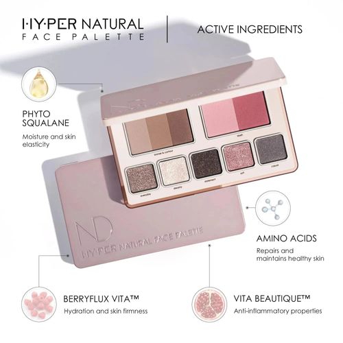 פלטה משולבת נטשה דנונה NATSHA DENONA Hy-per Natural Face Palette