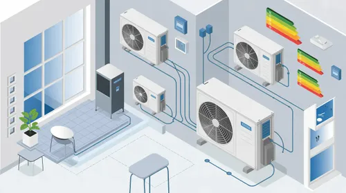 מזגני VRF ומדחס חיצוני