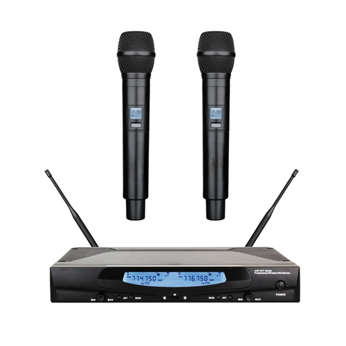 זוג מיקרופונים אלחוטיים מקצועיים QL Milano PREMIUM-8062 עם מזוודת נשיאה