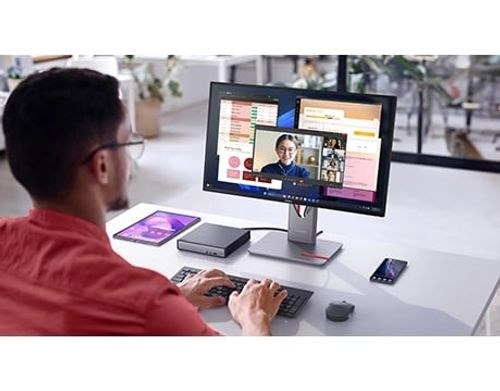 מחשב נייח Lenovo ThinkCentre neo 50q Gen5 5-210H 16G Win11Pro