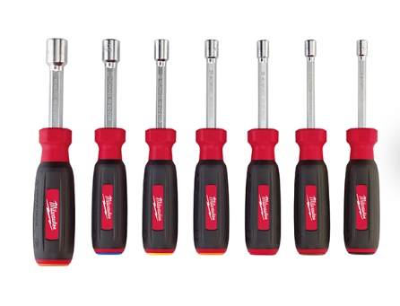 סט ביטים מגנטיים Milwaukee 48-22-2517 – 7 חלקים (Metric HollowCore™ Nut Driver Set)