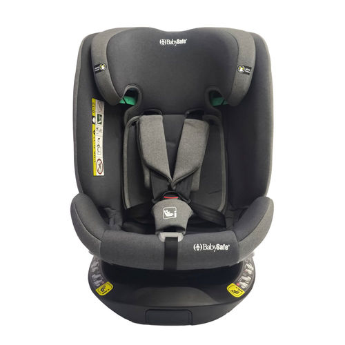 כיסא בטיחות ORBIT מסתובב 360º מבית BabySafe (אפור)