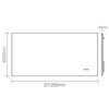 Aspetto מראה "VERONA" מלבן צפה 600*1200 ללא מסגרת CCT & DIMMER & DEFOG IP44