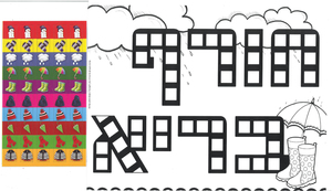יצירה חורף בריא עם חיתוכי פסיפס