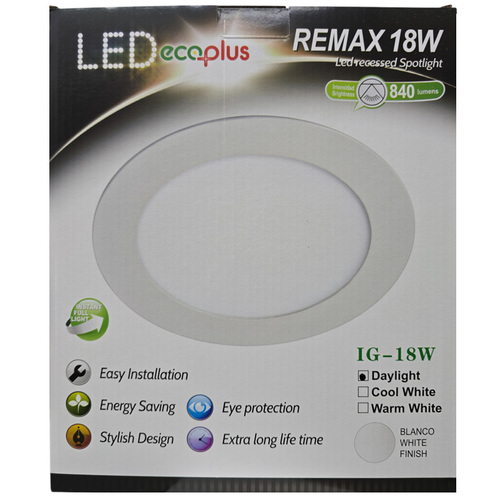 שקוע פאנל 18W LED עגול REMAX 22.5cm D.L 
