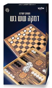 קופסת משחק מעץ שש בש / דמקה 46 על 46 ס"מ עם הצליל 