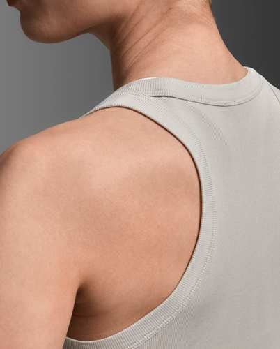 גופיית אימונים Fluid Ribbed Tank MNG/WHT