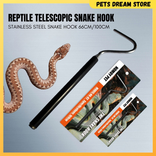 הוק טלסקופי מקצועי לנחשים – Zoo Med Deluxe Collapsible Snake Hook