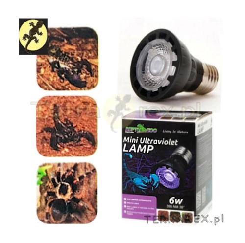 נורת אולטרה סגול מיני לזוחלים וחרקים – Repti Zoo Mini Ultraviolet Lamp 6W