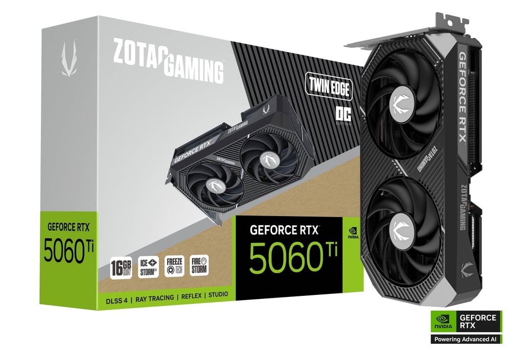 ZOTAC GAMING GeForce RTX 5060 Ti 16GB TWIN EDGE OC