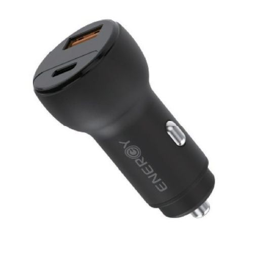 מטען רכב ENERGY Swift 1C+1A PD65W with C to C 0.8M שחור