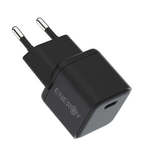מטען בית ENERGY Nano PD20W+C to C 1.5M שחור