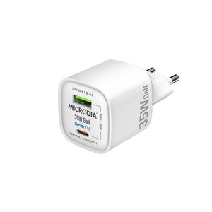 מטען מהיר (ראש) MICRODIA SmartCube GaN 35W לבן