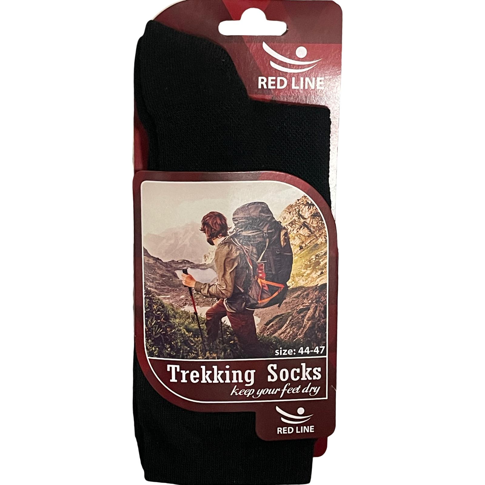 גרבי טרקינג TREKKING SOCKS רד ליין בצבע שחור 